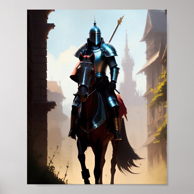 Knight on Horseback Poster (Framsidan)