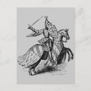 Knight on Horseback Vykort