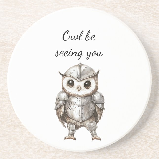 Knight Owl i strålande rustning Underlägg (Framsidan)