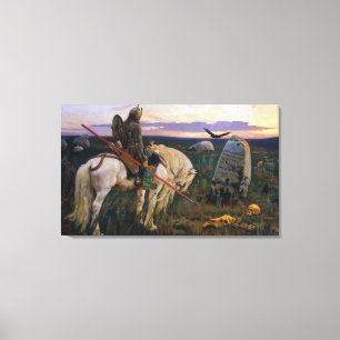 Knight på Crossroads Victor Vasnetsov art Canvastryck