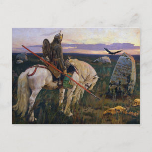 Knight på Crossways Victor Vasnetsov art Vykort