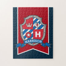 Knight prince vapensköld personlig örnblått blått