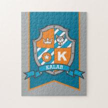 Knight prince vapensköld personlig varg orange tea