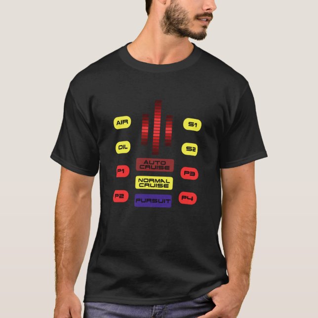 Knight Rider KITT bil Dashboard Graphic Classic T Shirt (Framsida)