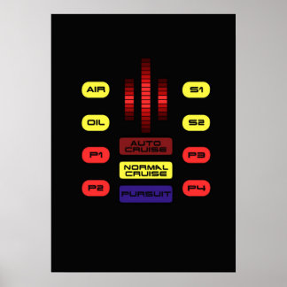 Knight Rider KITT-bildsdiagram Poster
