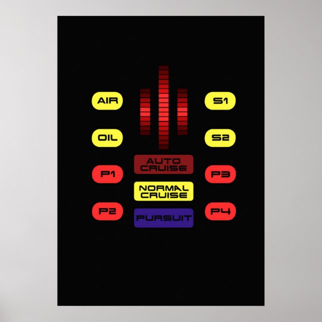 Knight Rider KITT-bildsdiagram Poster (Framsidan)
