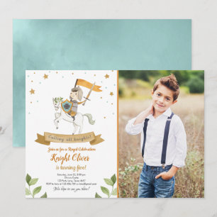 Knight Royal Medieval Boy Birthday Inbjudan