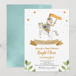 Knight Royal Medieval Boy Birthday-inbjudan Inbjudningar