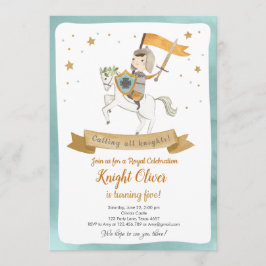 Knight Royal Medieval Boy Birthday-inbjudan Inbjudningar