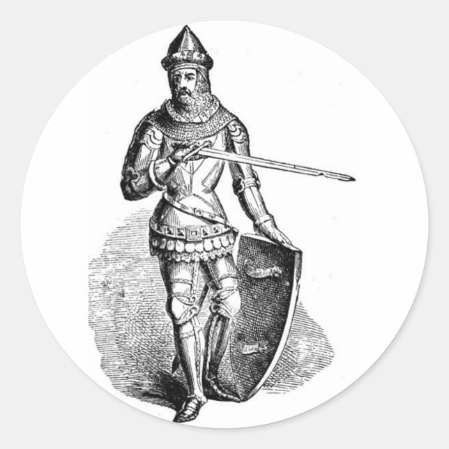 Knight Runt Klistermärke (Framsida)