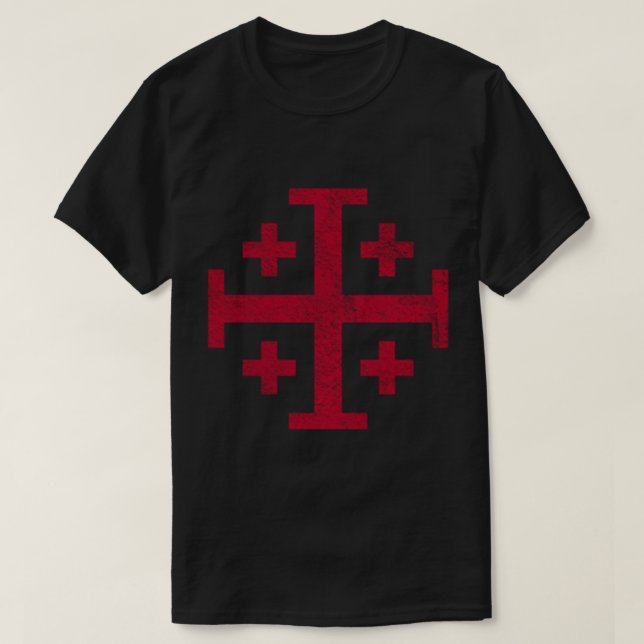 KNIGHT S TEMPLAR JERUSALEM KOR KINGDOM I JERUSA T SHIRT (Design framsida)