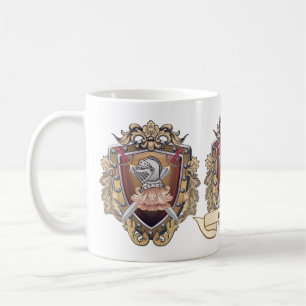 Knight Shield-efternamn Kaffemugg