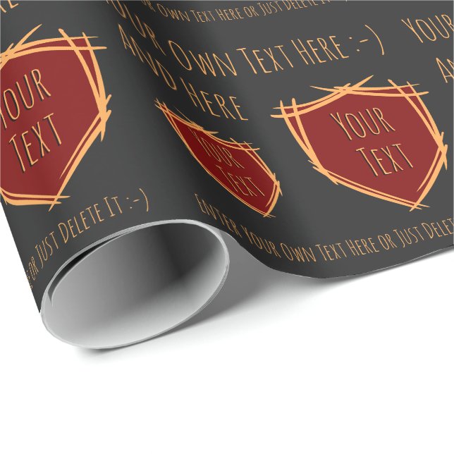 Knight sköld. Jacka av arm. Säkerhetsbricka. Gift Presentpapper (Rullad Hörn)