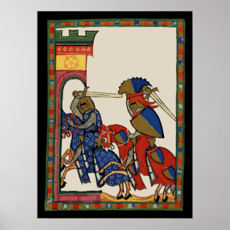Knight Storming The Castle, 1400-talet Poster