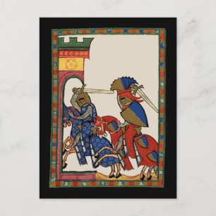 Knight Storming The Castle, 1400-talet Vykort