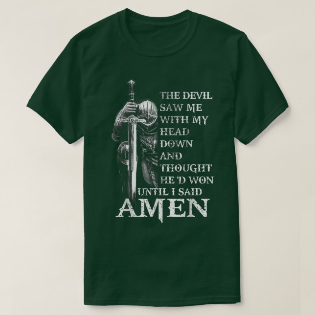 Knight Templar Christian Warrior Of God Devil I Sa T Shirt (Design framsida)
