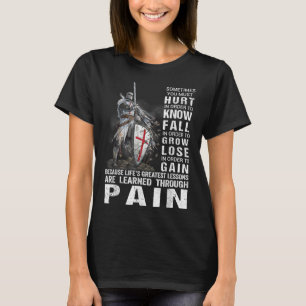 Knight Templar Christian Warrior of God Learning T Shirt