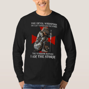 Knight Templar Christian Women Warrior Jag är guds T Shirt