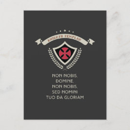 ✙ Knight Templar ✙ Crusader Christian Warrior Helg Vykort