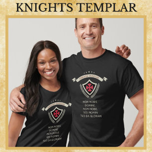 ✙ Knight Templar ✙ DEUS VULT Historic Motto T Shirt