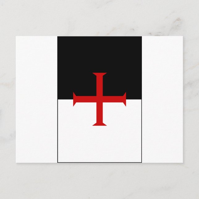 Knight Templar Flagga Vykort (Framsida)