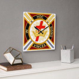 Knight Templar Fyrkantig Klocka