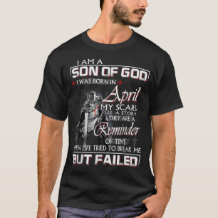 Knight Templar, jag är en son till Gud April Chris T Shirt