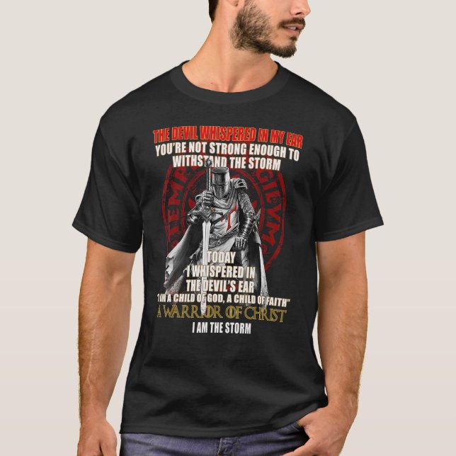 Knight Templar Kor Christian Soldiers 3 T Shirt (Framsida)
