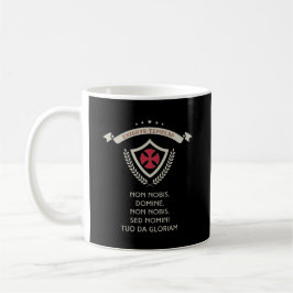 Knight Templar Medieval Crusader Insignia Artwork Kaffemugg