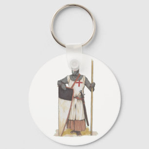 Knight Templar Medieval Nyckelring