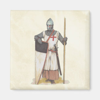 Knight Templar Medieval Warrior Magnet