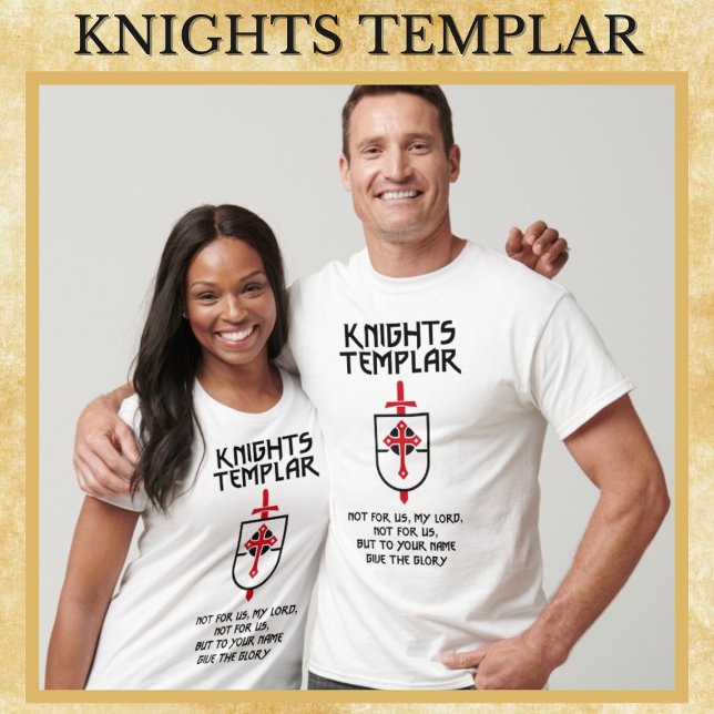 Knight Templar Mitten Ages Warriors of Kristus Art T Shirt (Skapare uppladdad)