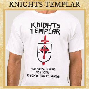 Knight Templar Non Nobis Domine Mitten Ages Art T Shirt
