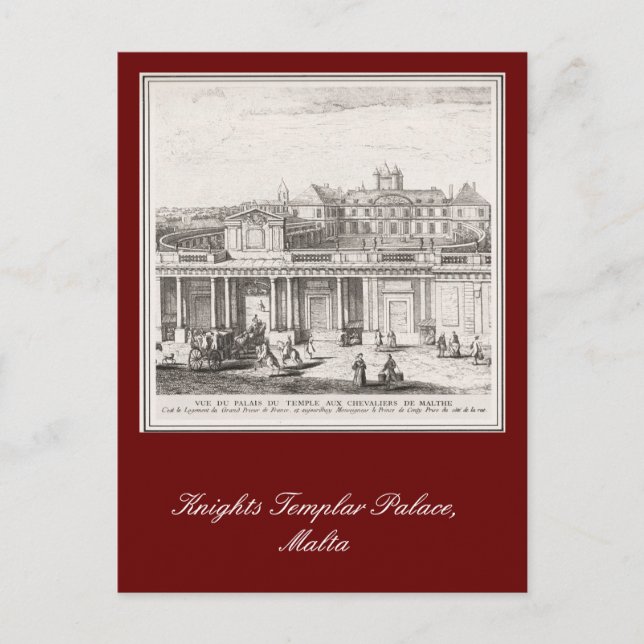 Knight Templar Palace, Malta Vykort (Framsida)