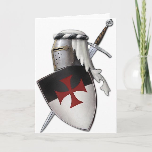 Knight Templar-sköld Kort (Framsida)