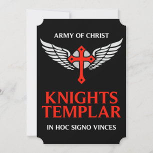 Knight Templar Unique Kor Medieval Insignia Art Julkort