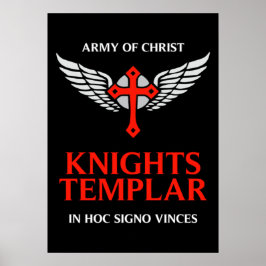 Knight Templar Unique Kor Medieval Insignia Art Poster