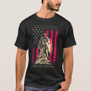 Knight Templar Warrior of God America Fla T Shirt