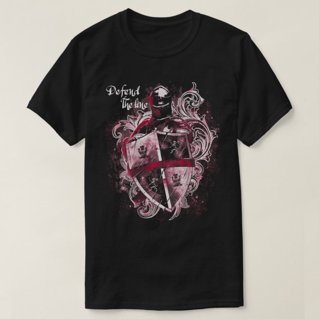 Knight Templar Warrior of God Fight Evil T Shirt (Design framsida)