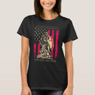 Knight Templar Warrior of God US Flagga Ret T Shirt