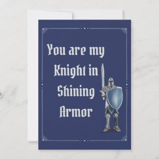 Knight Valentine Day Card Julkort