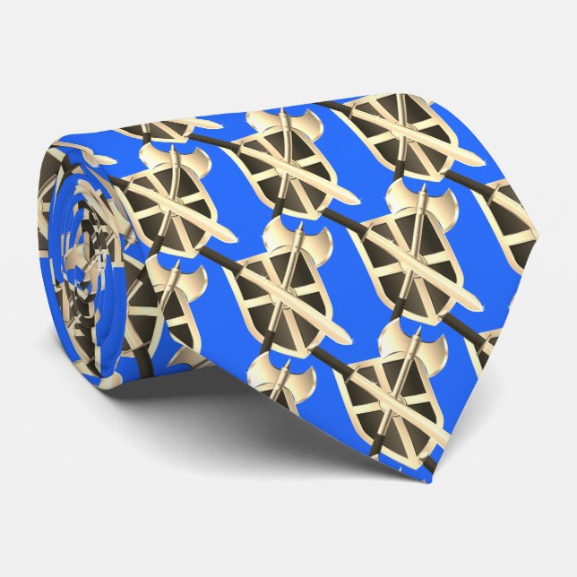 Knight Warriors Vikings Mascot Football Necktie Slips (Rullad)