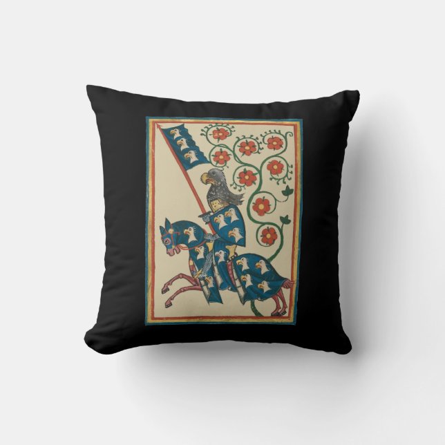 Knight with Eagle Heraldry, 1400 medeltida Kudde (Framsida)