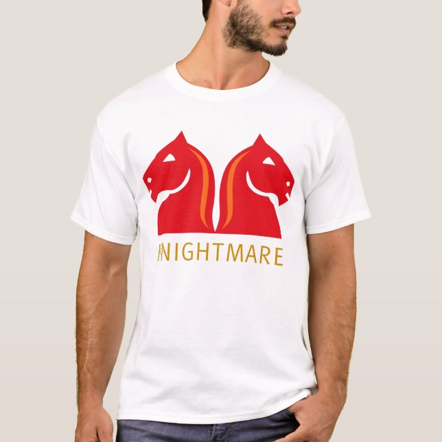 knightmare i rött t-shirt (Framsida)
