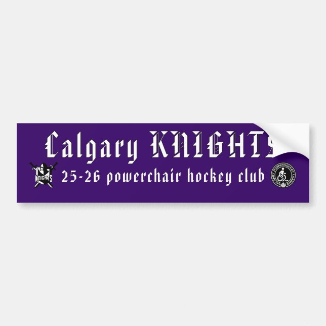 Knights bumper sticker bildekal (Framsidan)