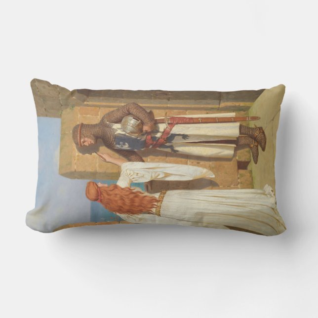 Knight's Shadow (av Edmund Blair Leighton) Lumbarkudde (Framsida)