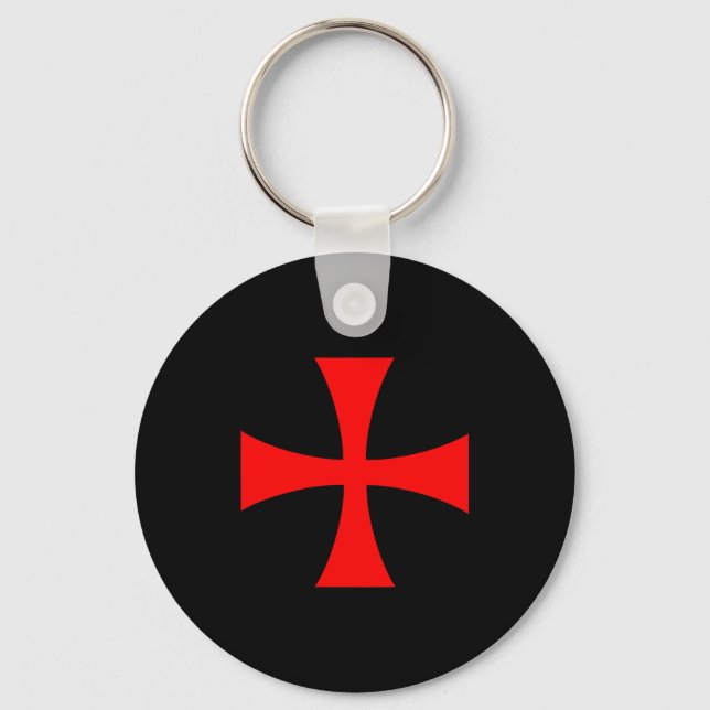 Knights Templar Cross Catholic Christian Order The Nyckelring (Framsida)