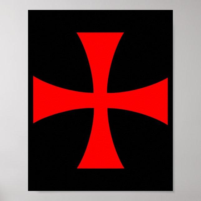 Knights Templar Cross Catholic Christian Order The Poster (Framsidan)