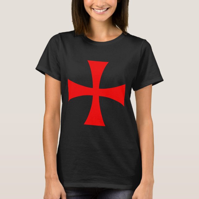 Knights Templar Cross Catholic Christian Order The T Shirt (Framsida)
