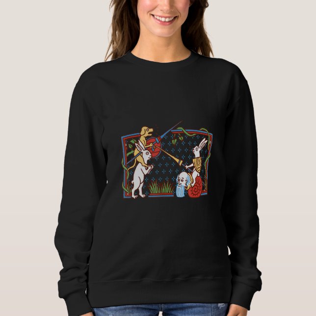 Knights Templar Rabbits - Medieval Renaissance Fai T Shirt (Framsida)